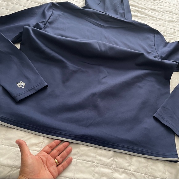 Greyson Navy Hooded Sweatshirt with Zip Pocket - Picture 12 of 15